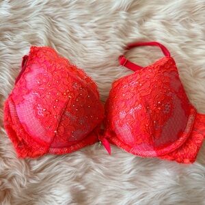 Victoria’s Secret Push Up Rhinestoned Bra 32B